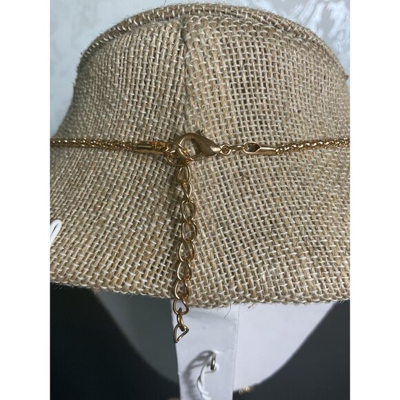 Crystal Horse Zebra Pendant Necklace Brooch Rhinestones & Gold Chain - Picture 5 of 6